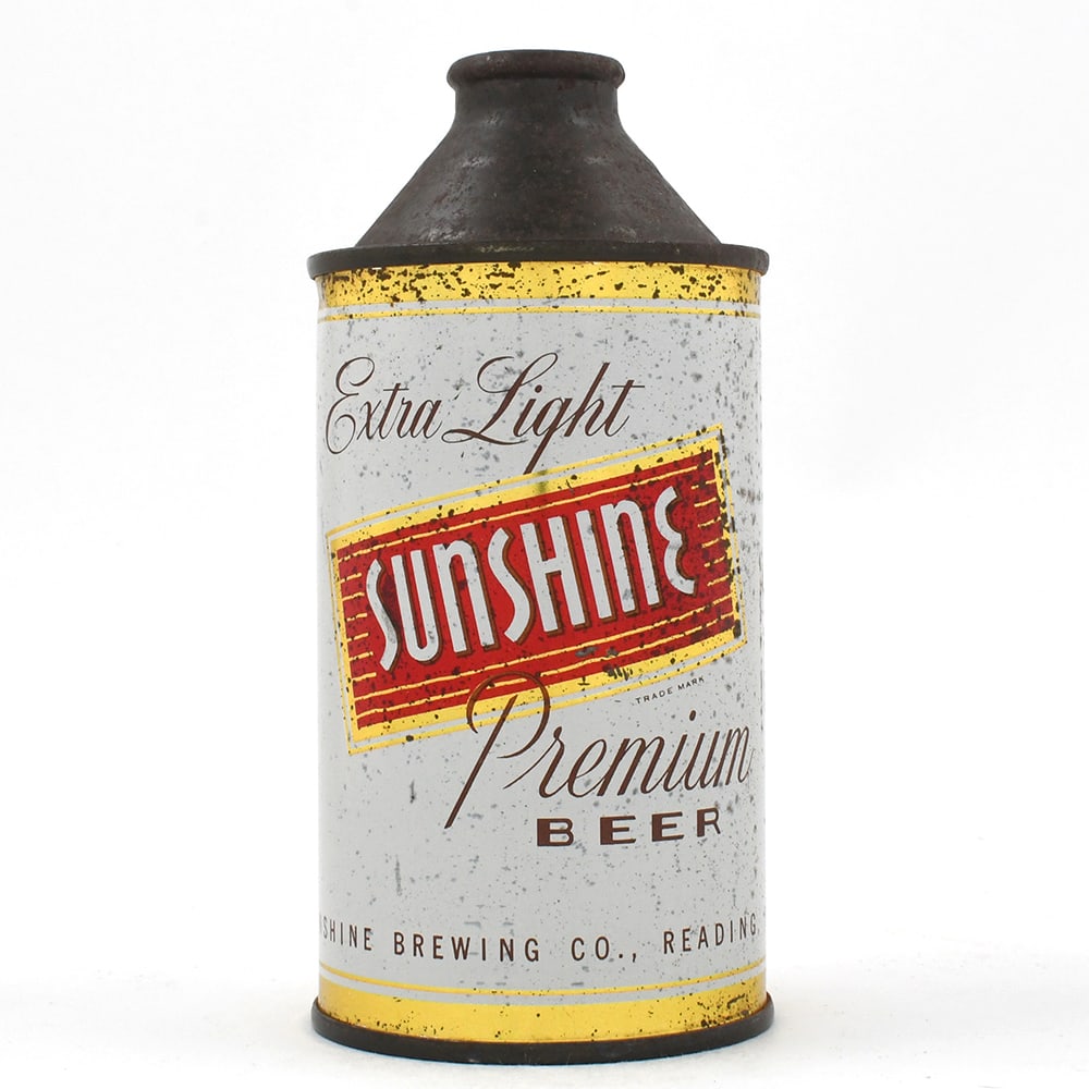 Sunshine Premium Extra Light Beer Cone Top 186-15 (1 of 6)