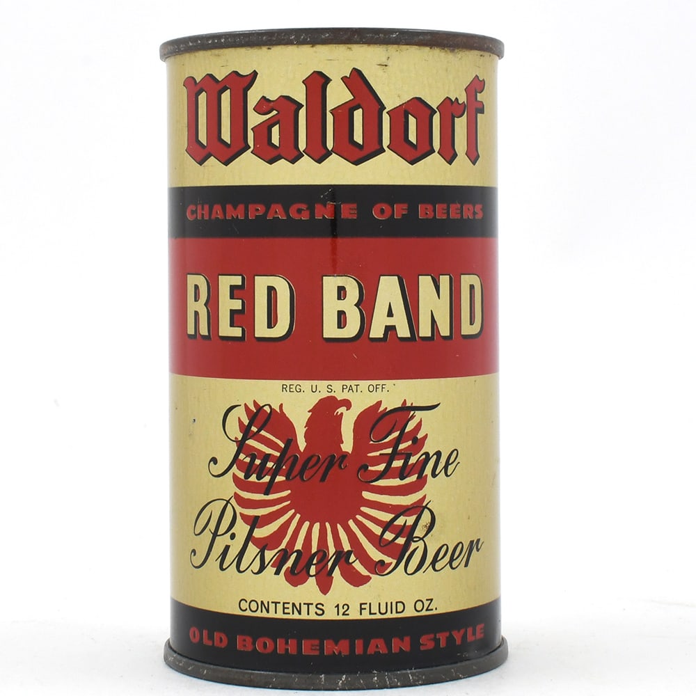 Waldorf Red Band Beer Instructional Flat Top 144-4 OI 859 EXCELLENT (1 of 6)
