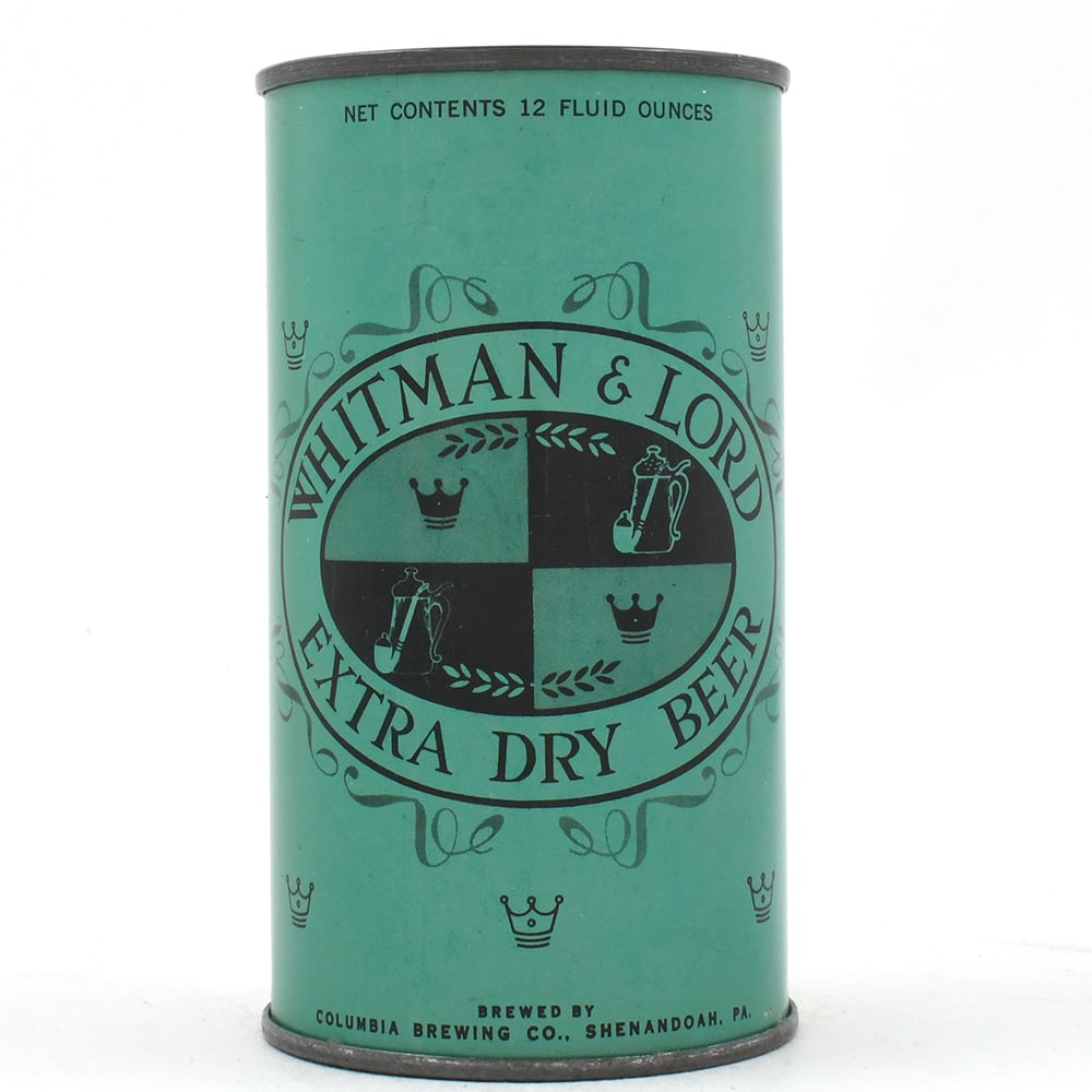 Whitman and Lord Extra Dry Beer Flat Top 145-20 EXCELLENT (1 of 6)
