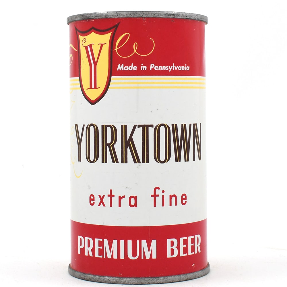 Yorktown Extra Fine Premium Beer Flat Top 147-4 SCARCE OUTSTANDING: Brewer/Business Name: Old Reading Brewery, Reading, Pennsylvania Manufacturer/Plant: Continental Can Co. Date of manufacture: