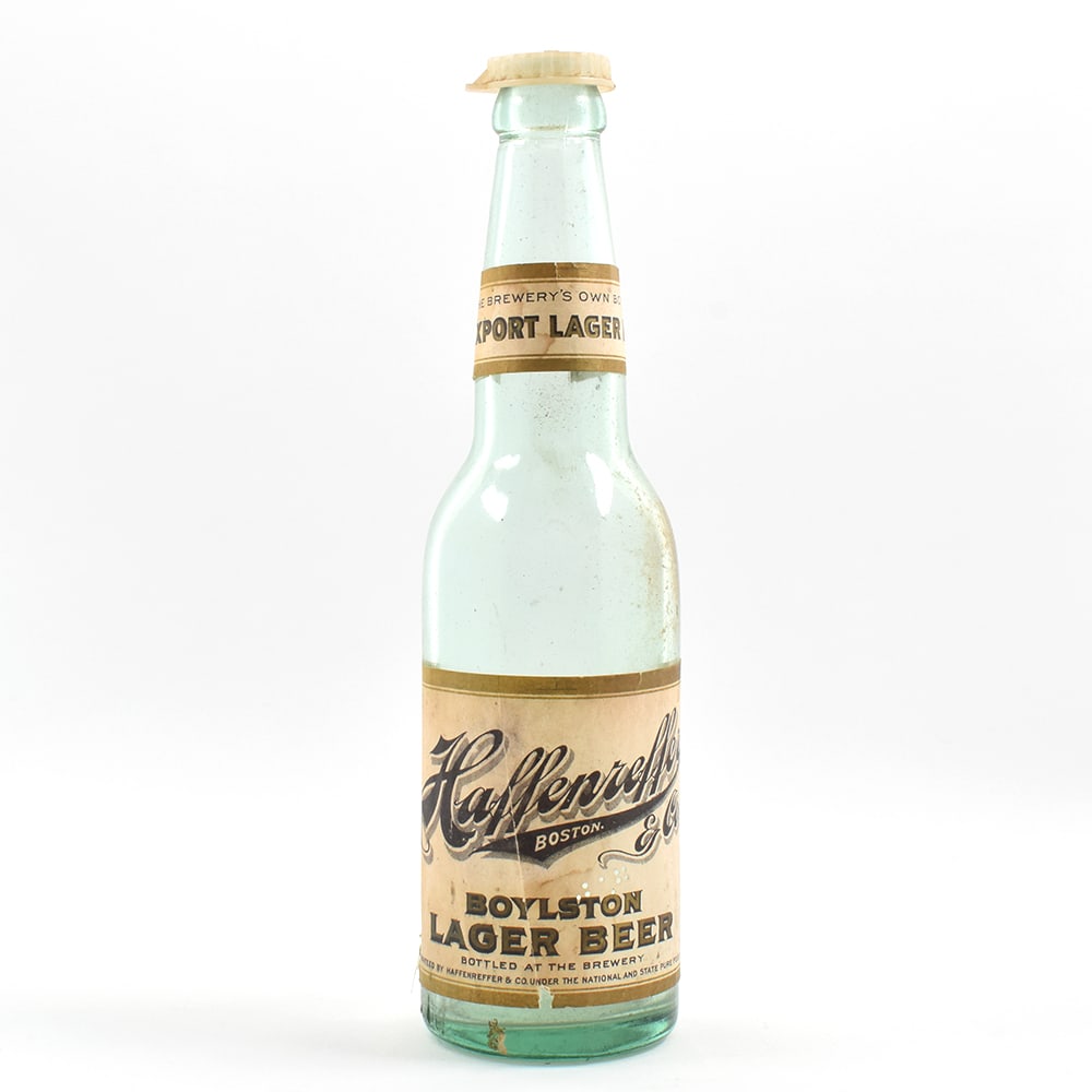 Haffenreffer Boylston Lager Beer Pre-Prohibition Bottle SCARCELY CLEAN: Brewer/Business Name: Haffenreffer & Co. Boylston Brewery, Boston, Massachusetts Manufacturer/Plant: Unknown Date of manufacture: