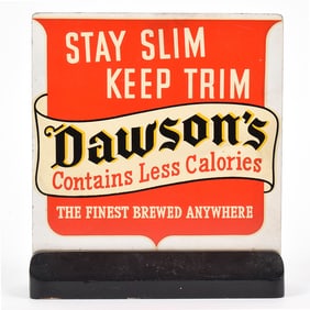 Dawsons STAY SLIM KEEP TRIM Self Standing Sign SCARCE EXCEPTIONAL