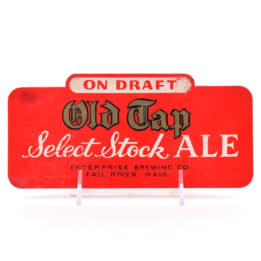 Old Tap Select Stock Ale On Draft Die Cut Plastic Sign RARE (1 of 2)