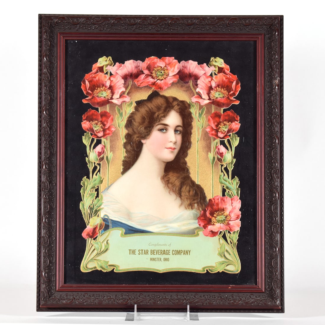Star Beverage Pre-Prohibition Advertising Diecut Chromolithograph Minster OH (1 of 2)
