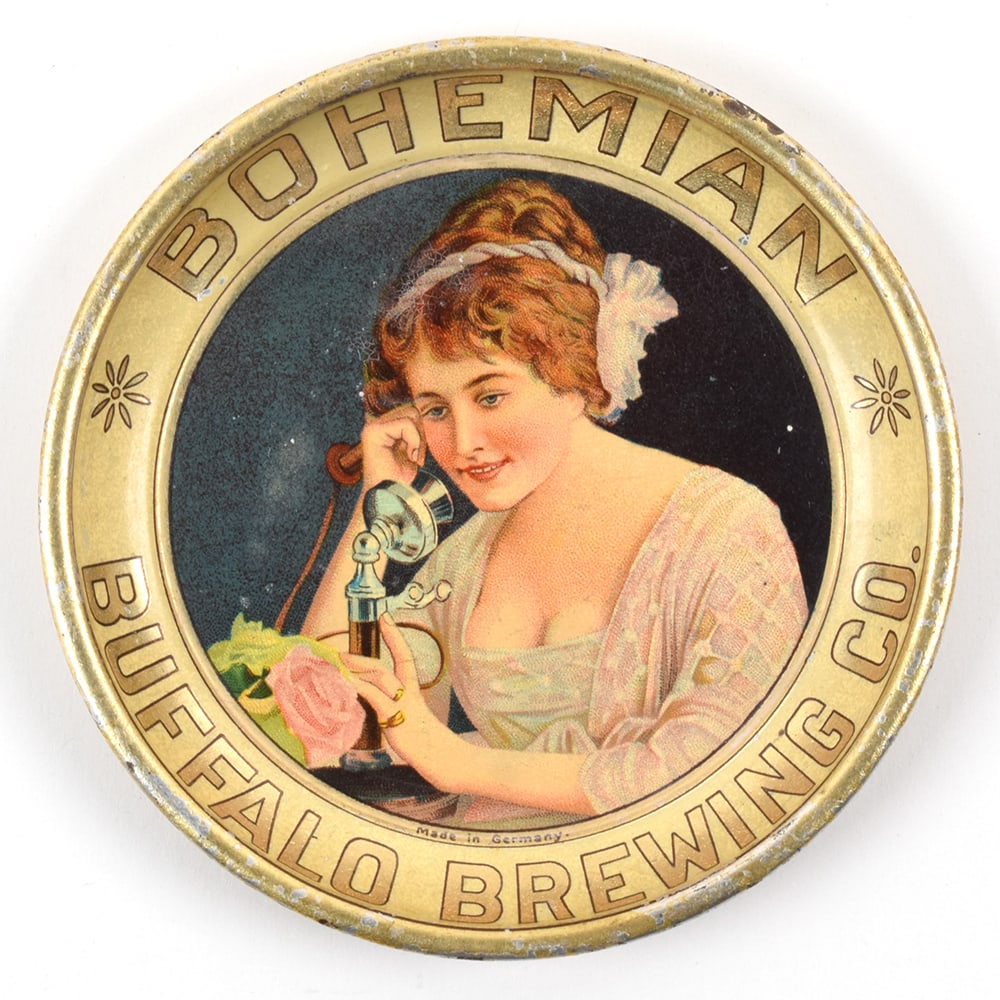 Bohemian Beer Buffalo Brewing Pre-Pro Tip Tray TELEPHONE GIRL (1 of 2)