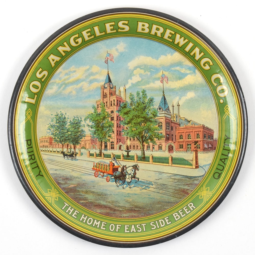 Los Angeles Brewing Co Pre-Prohibition Factory Scene Tip Tray (1 of 2)