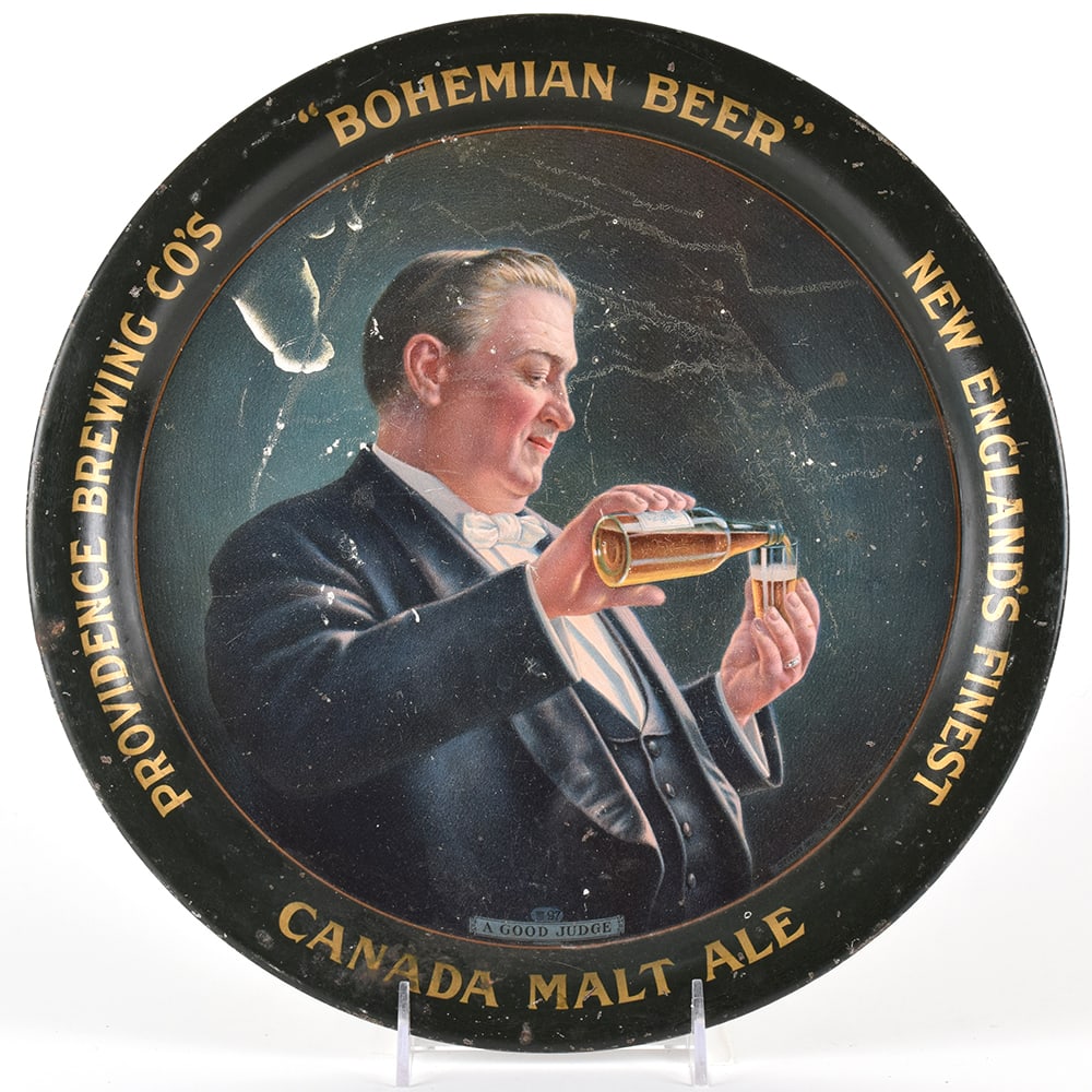Providence Brewing GOOD JUDGE Pre-Pro Tray RARE LOW PROFILE RIM: Brewer/Business Name: Providence Brewing Co., Providence, Rhode Island Manufacturer/Plant: See comments/description Date of manufacture: