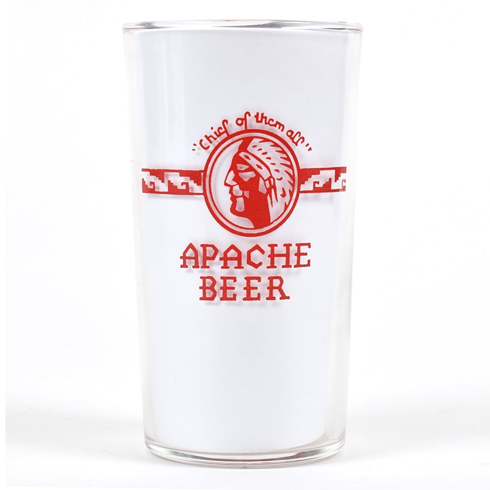 Apache Beer 1930s ACL Glass MINTY (1 of 7)