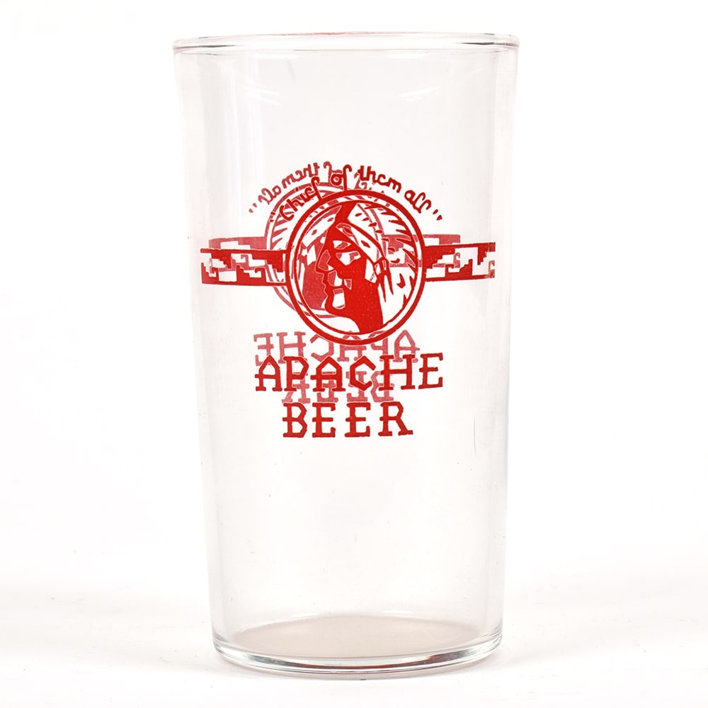 Apache Beer 1930s ACL Glass MINTY - 2