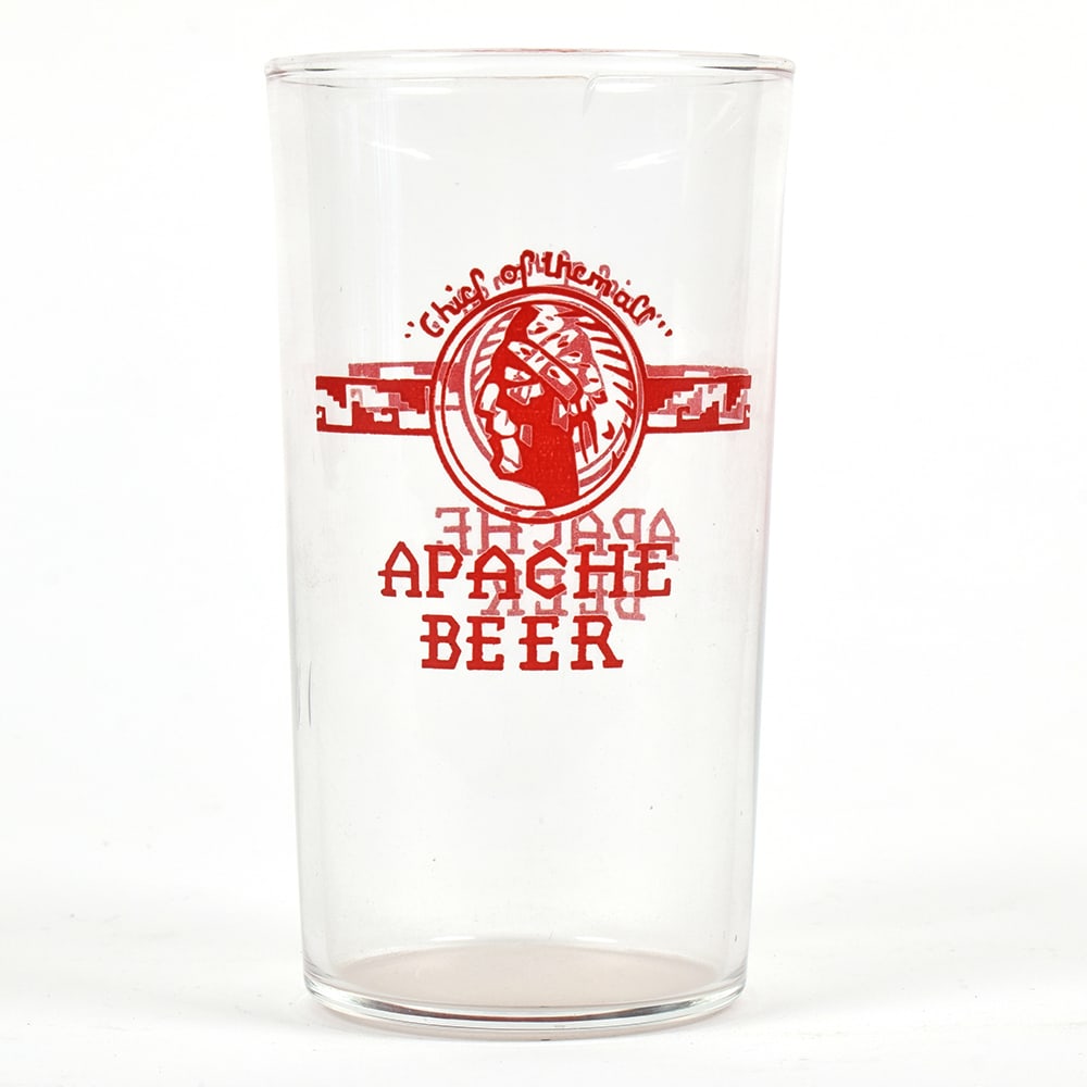 Apache Beer 1930s ACL Glass MINTY - 4