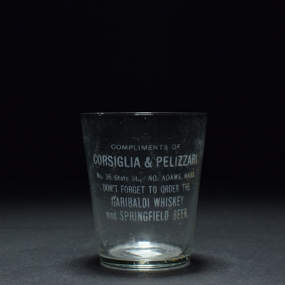 Corsiglia and Pelizzari Souvenir Pre-Pro Etched Shot Glass SPRINGFIELD BEER (1 of 6)
