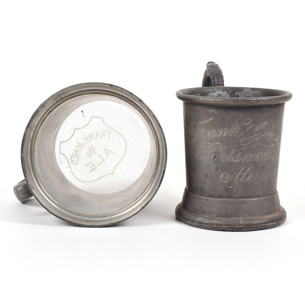 Frank Jones Ale Pre-Pro Pewter and Silver Plate Mugs Lot of 2 Different (1 of 13)