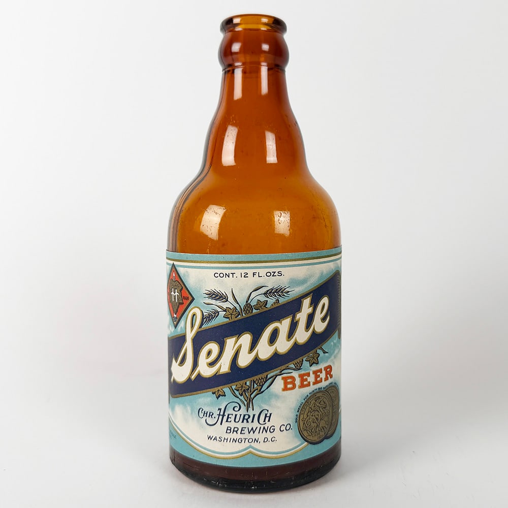 Senate Steinie Beer Bottle Chr. Heurich Brewing WASHINGTON DC (1 of 3)