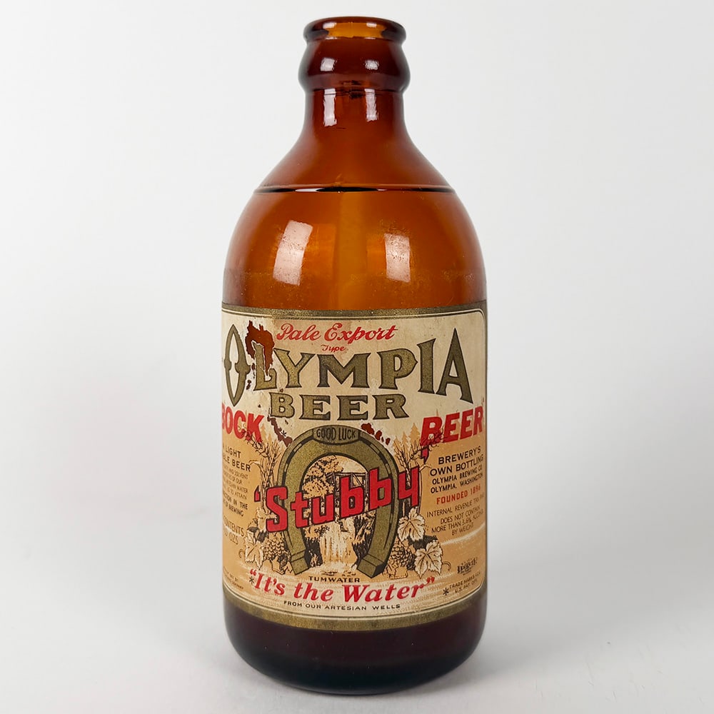 Olympia BOCK Beer STUBBY Bottle WASHINGTON (1 of 3)