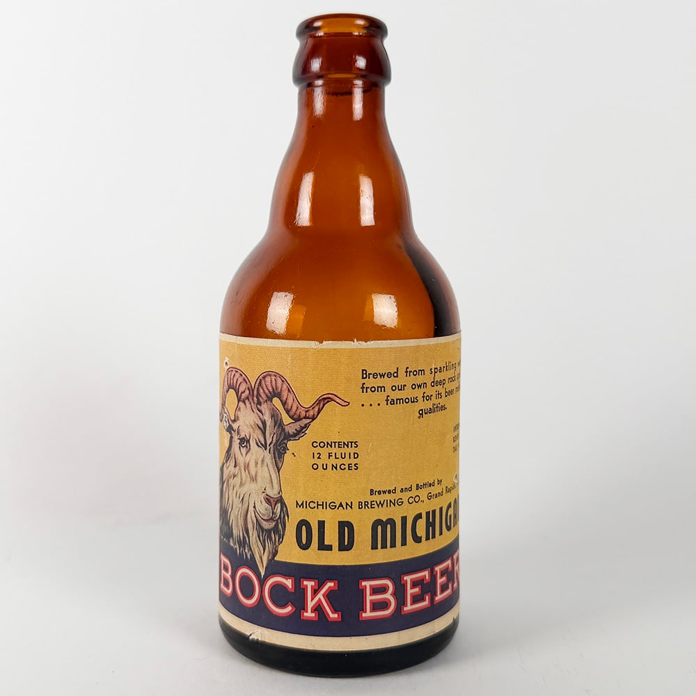 Old Michigan BOCK Beer Steinie Bottle Grand Rapids MI (1 of 3)