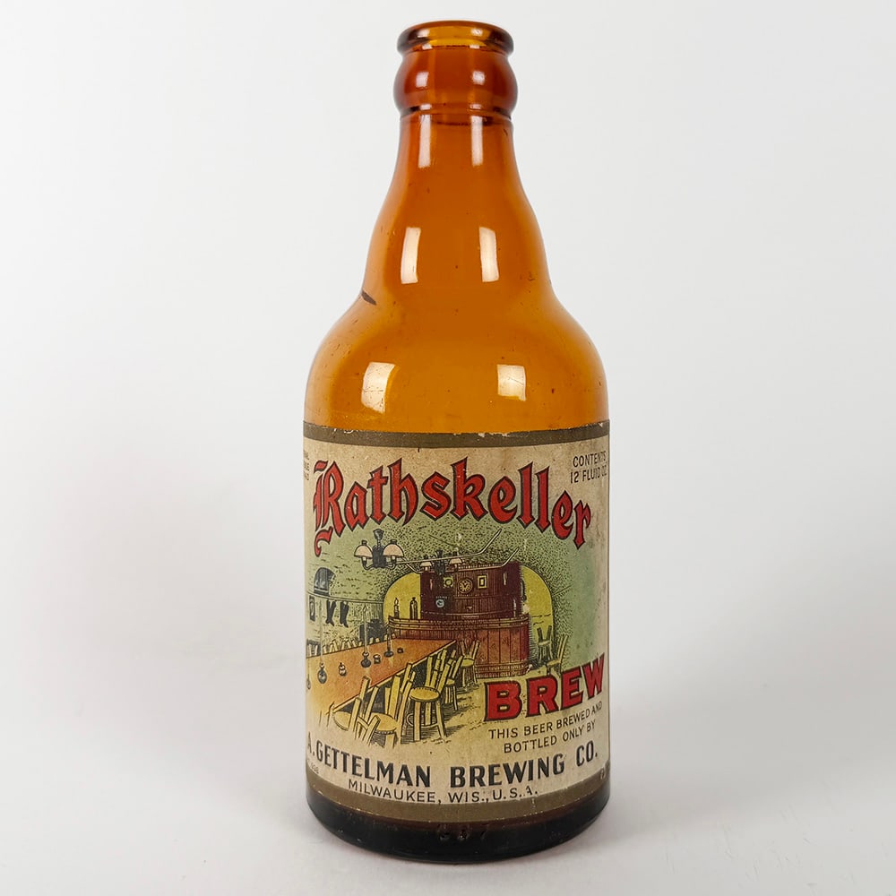 Rathskeller Brew Steinie Bottle Gettelman Brewing Milwaukee WI (1 of 3)