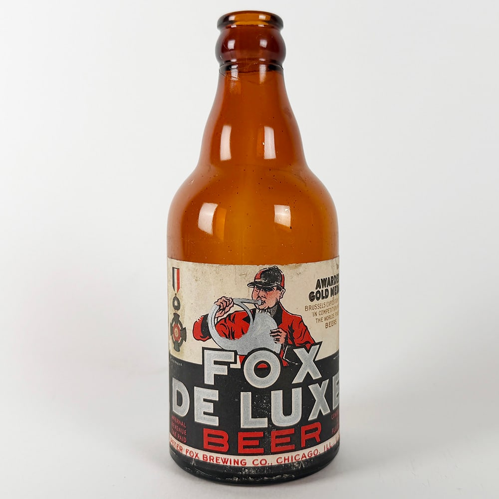 Fox De Luxe Beer Steinie Bottle Peter Fox Brewing Chicago IL (1 of 3)