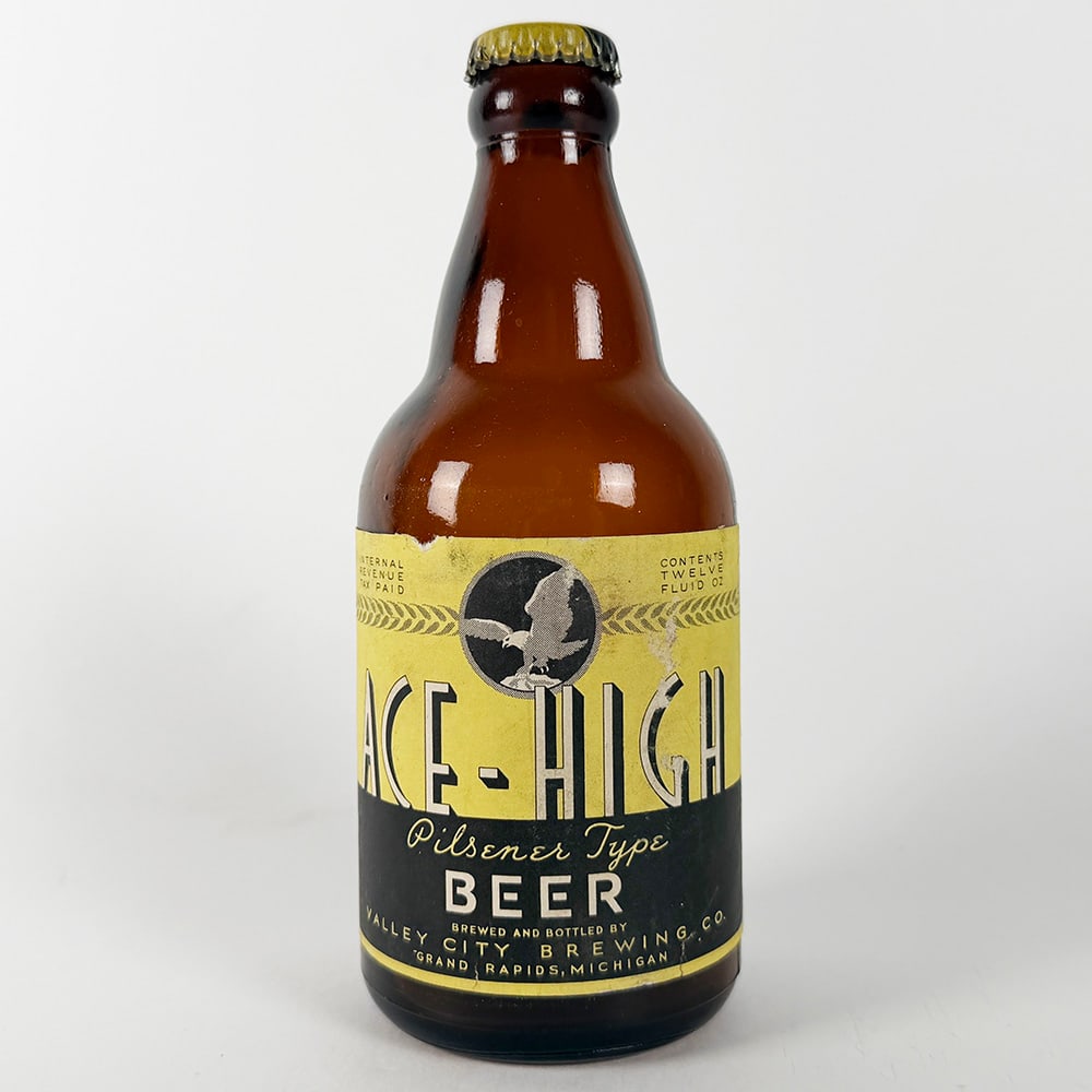 Ace-High Pilsener Type Beer Steinie Bottle Valley City Brewing Grand Rapids MI (1 of 4)