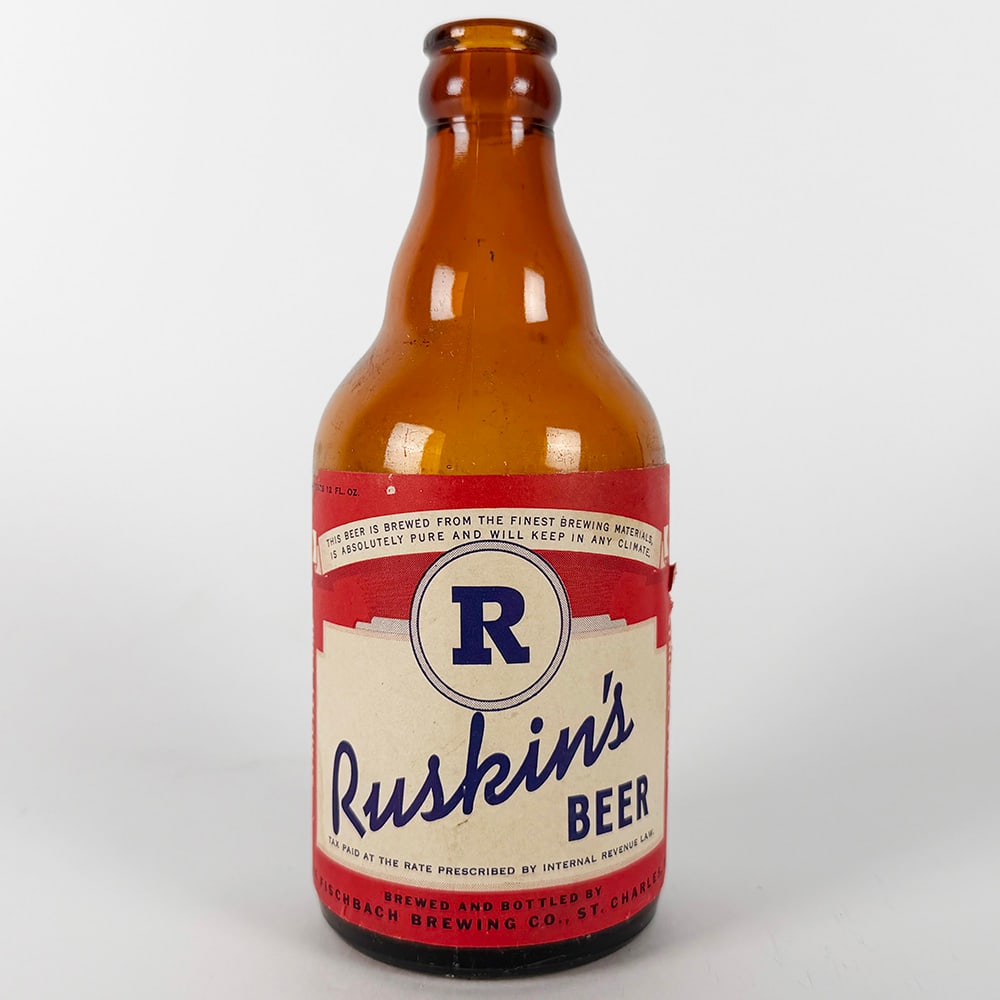Ruskin's Beer Steinie Bottle Fischbach Brewing St Charles MO (1 of 3)