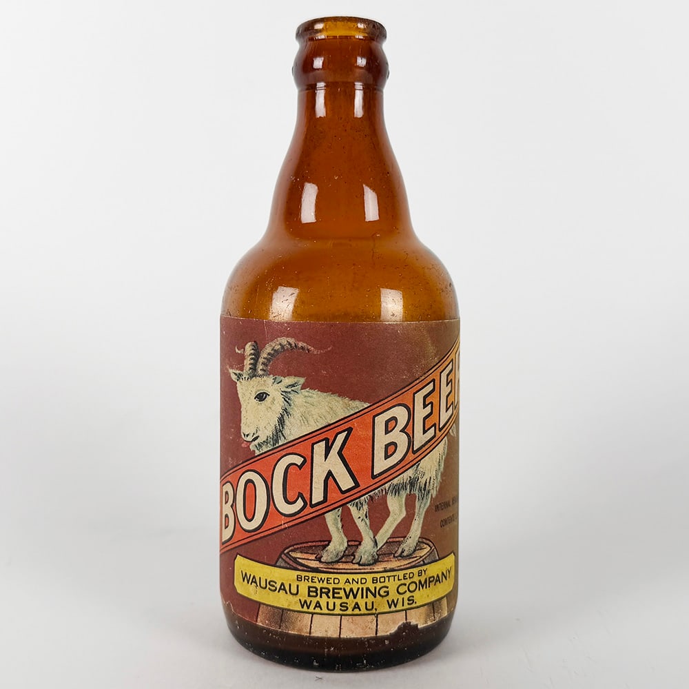 Wausau Brewing BOCK Beer Steinie Bottle WI (1 of 3)