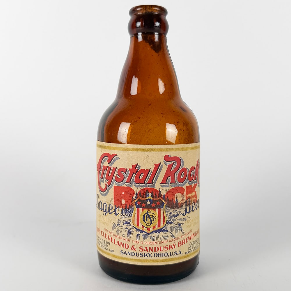 Crystal Rock BOCK Lager Beer Steinie Bottle Cleveland & Sandusky OH (1 of 3)