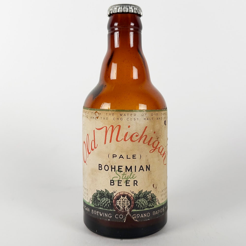 Old Michigan Bohemian Style Beer Steinie Bottle Grand Rapids MI (1 of 4)
