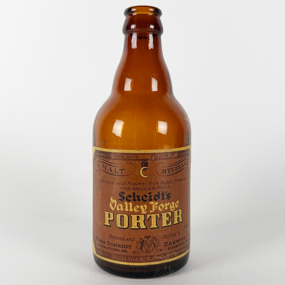 Scheidt's Valley Forge Porter Beer Steinie Bottle Norristown PA (1 of 3)