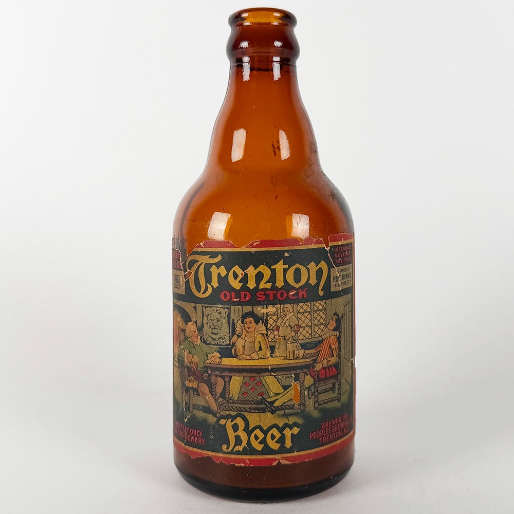 Trenton Old Stock Beer Steinie Bottle Peoples Brewing Trenton NJ (1 of 3)
