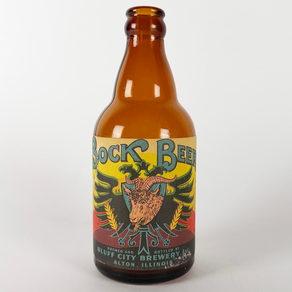 Bluff City Brewery Bock Beer Steinie Bottle Alton IL (1 of 3)