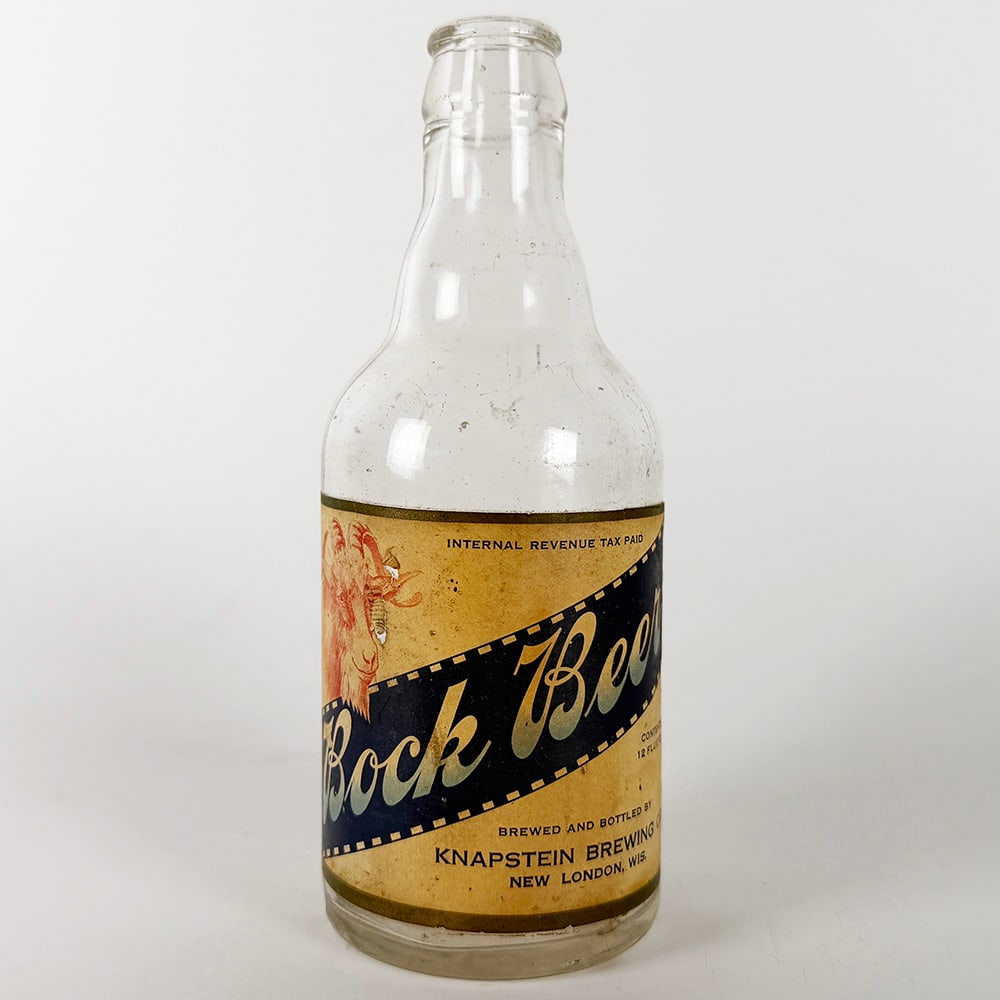 Knapstein Brewing BOCK Beer Steinie Bottle New London WI (1 of 3)