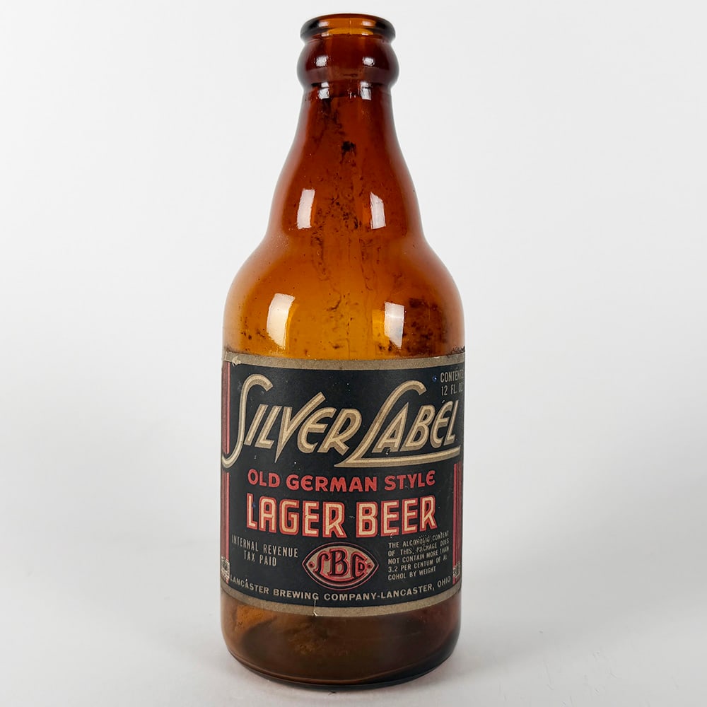 Silver Label Lager Beer Steinie Bottle - Lancaster Brewing OH (1 of 3)