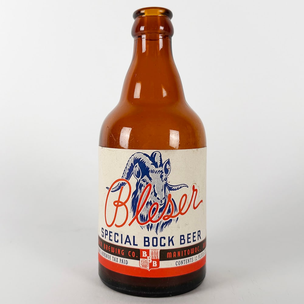 Bleser Special BOCK Beer Steinie Bottle Manitowoc WI (1 of 3)