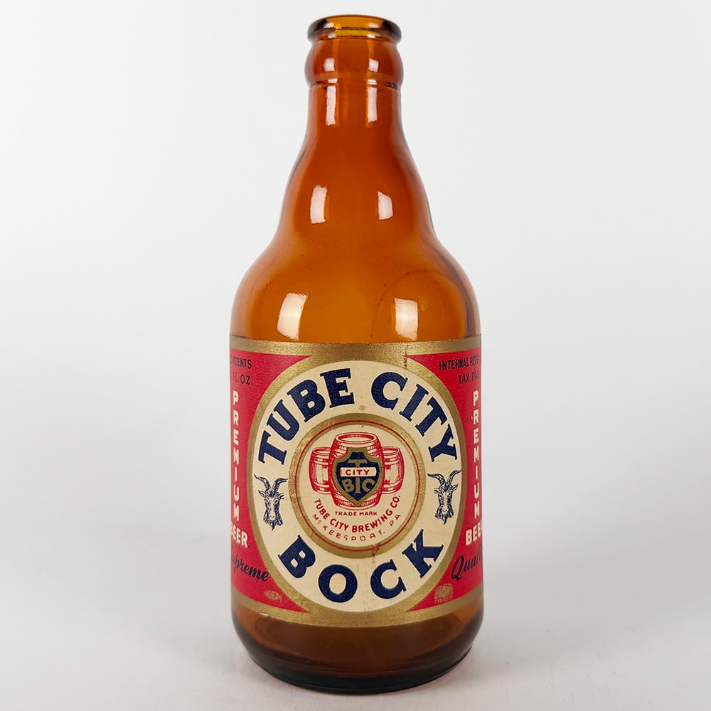 Tube City BOCK Beer Steinie Bottle McKeesport PA (1 of 3)