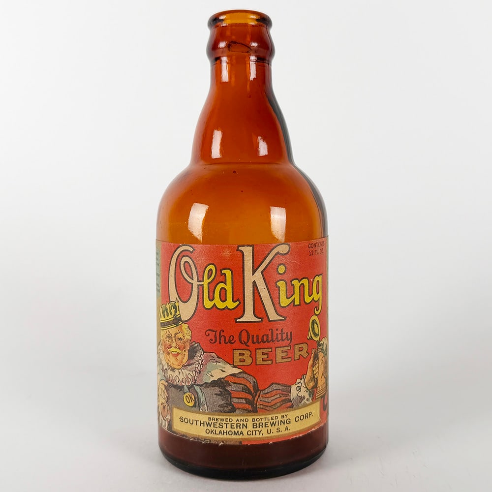 Old King Beer Steinie Bottle - Southwestern Brewing Oklahoma City OK (1 of 3)
