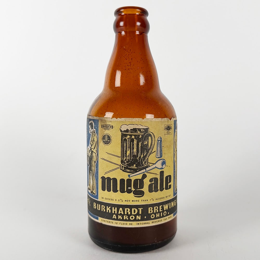 Burkhardt Brewing Mug Ale Steinie Bottle Akron OH (1 of 3)