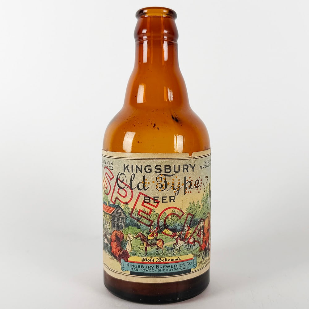 Kingsbury Old Type Special Beer Steinie Bottle Sheboygan WI (1 of 3)