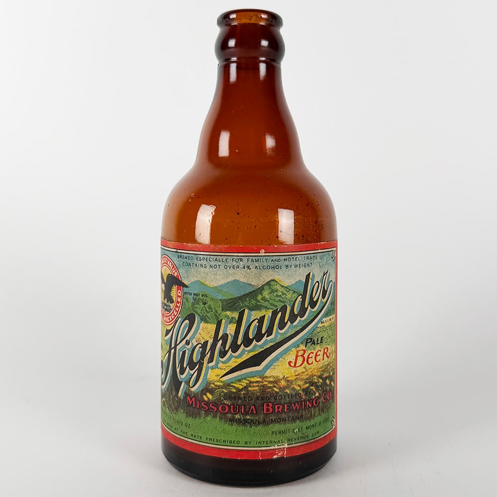 Highlander Pale Beer Steinie Bottle Missoula Brewing MT (1 of 3)