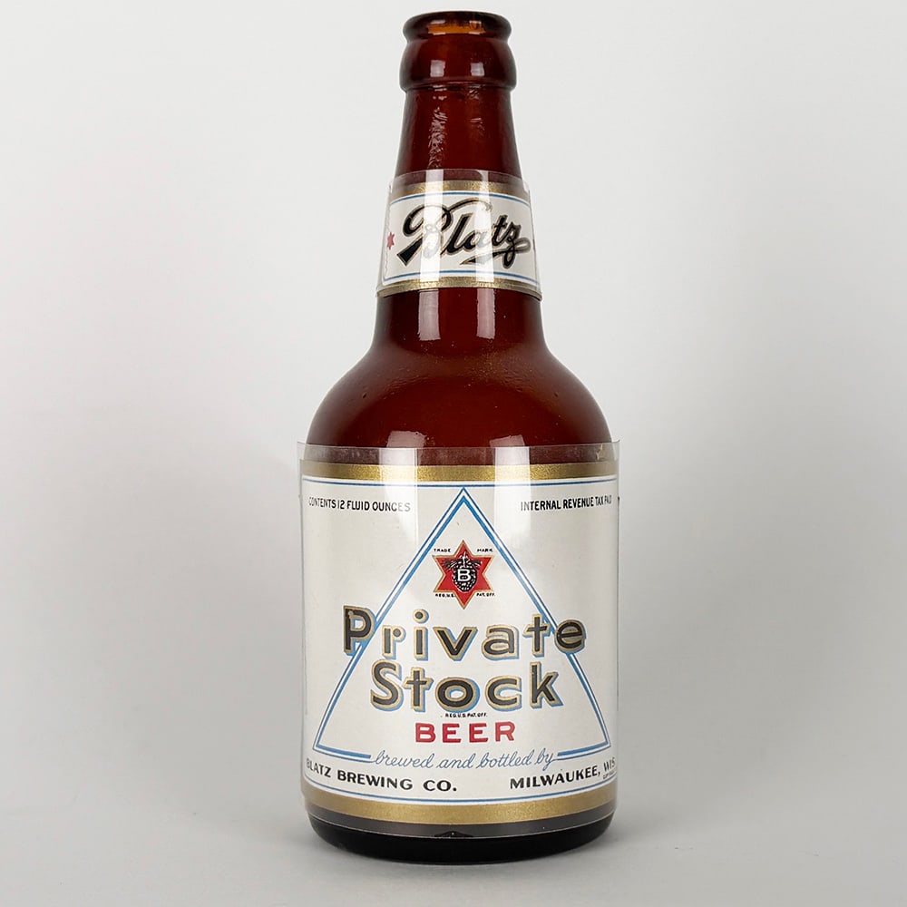 Blatz Private Stock Beer Label w Steinie Bottle Milwaukee WI (1 of 3)