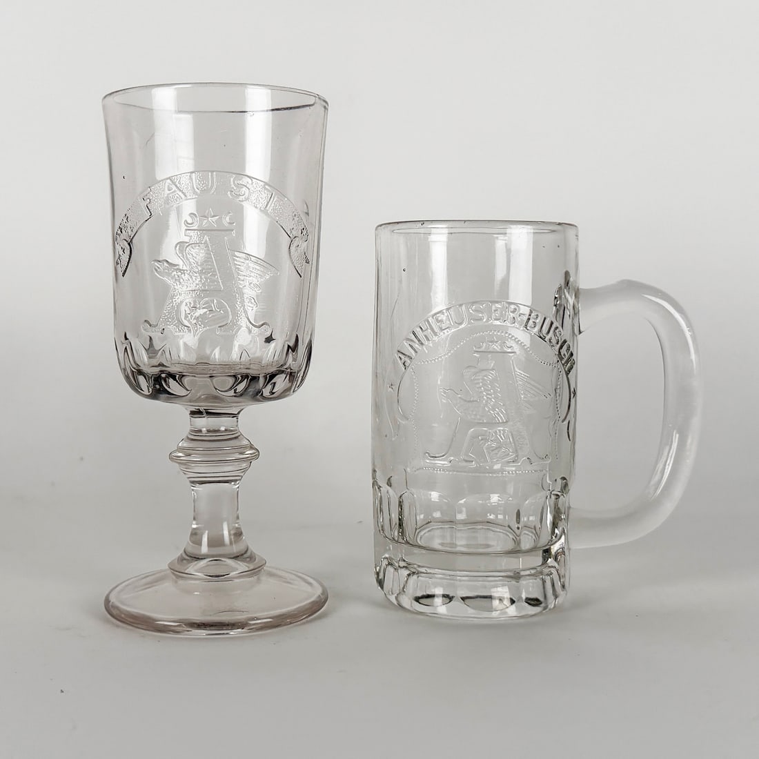Anheuser-Busch A & Eagle Logo Pre-Prohibition Glassware Pieces (1 of 3)
