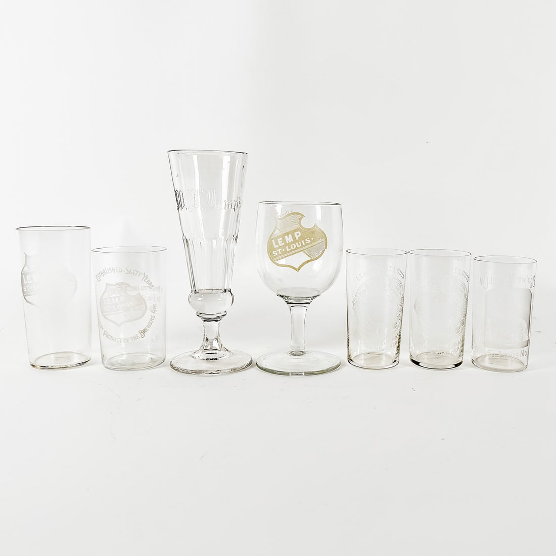 Lemp St. Louis Brewery Glassware Set (7) (1 of 3)