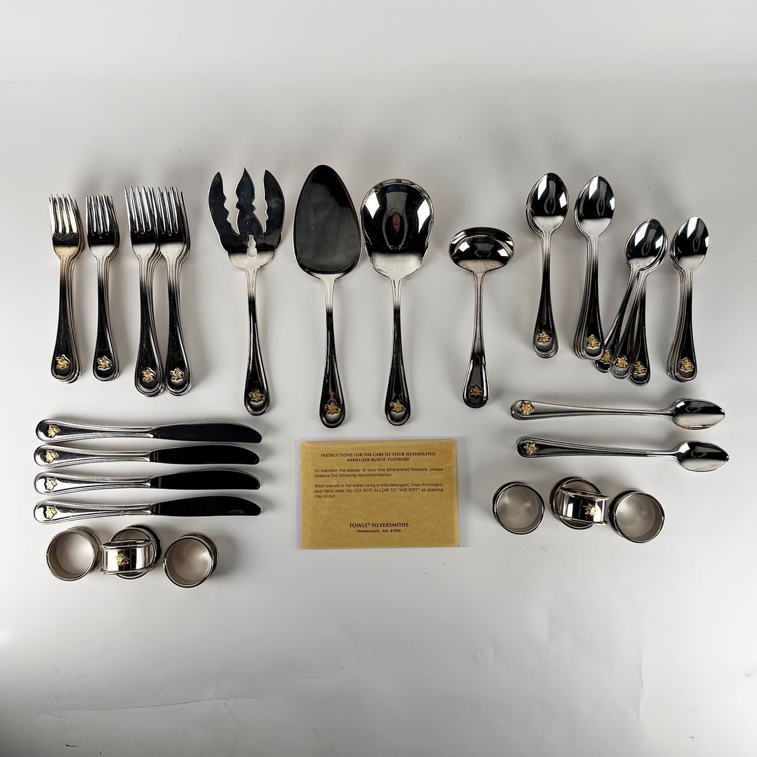 Anheuser-Busch Towle Silversmiths Silverplate Flatware Set (1 of 4)