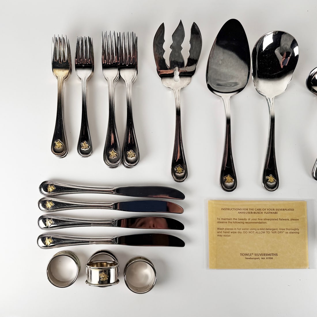Anheuser-Busch Towle Silversmiths Silverplate Flatware Set - 2