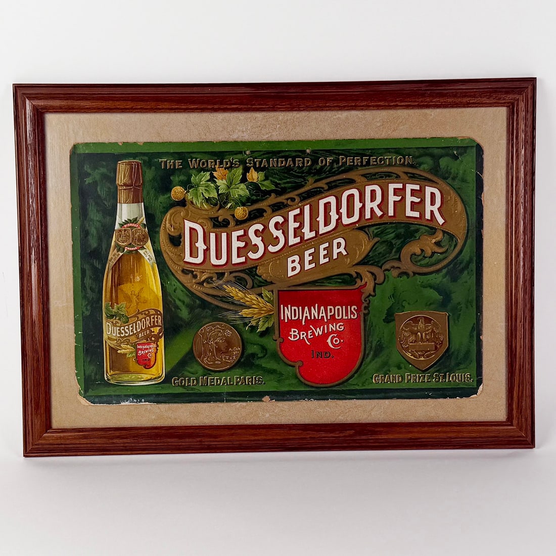 Duesseldorfer Beer Advertising Pre-Prohibition Cardboard Sign (1 of 2)