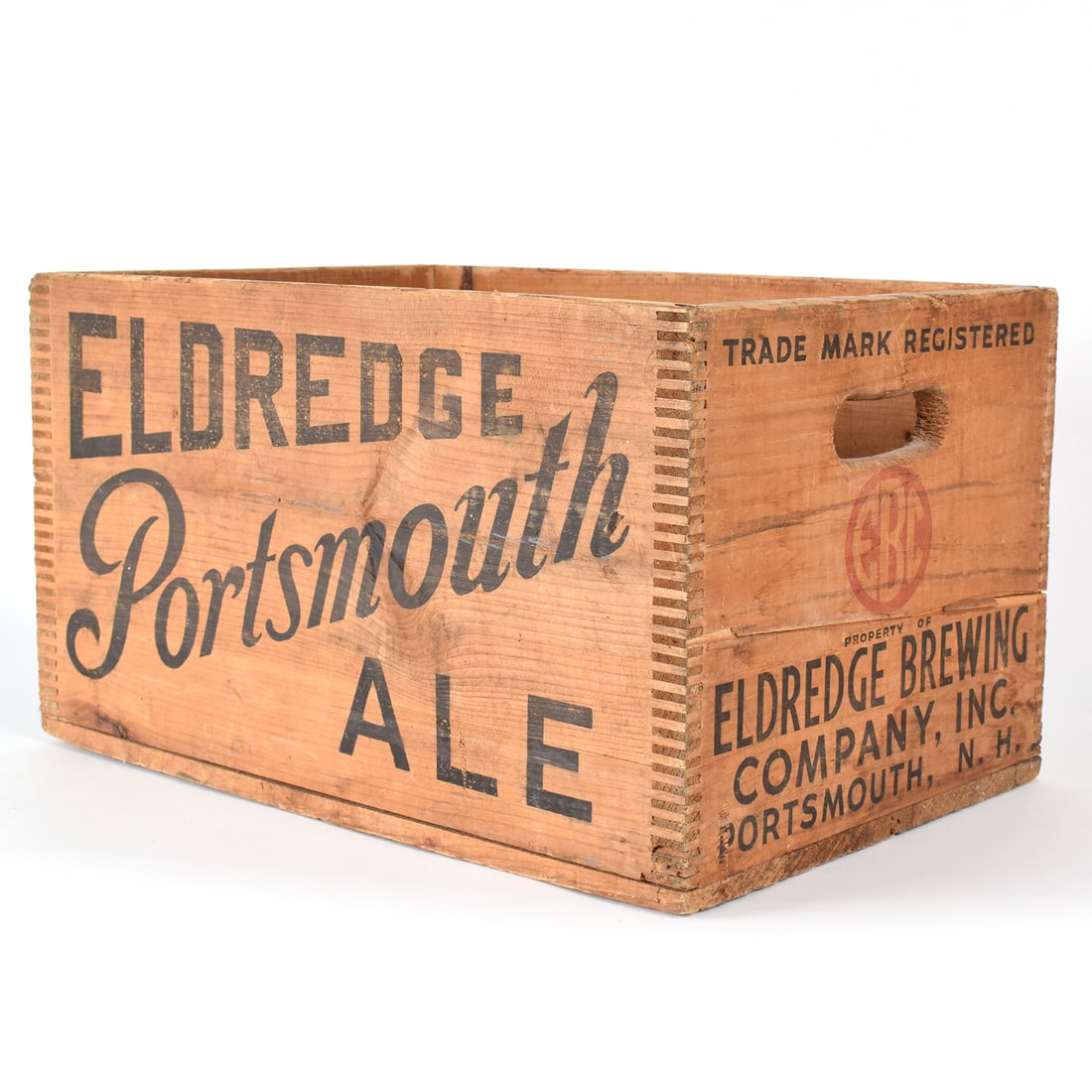 Eldredge Brewing Portsmouth Ale Wooden Beer Crate EXCEPTIONAL (1 of 4)