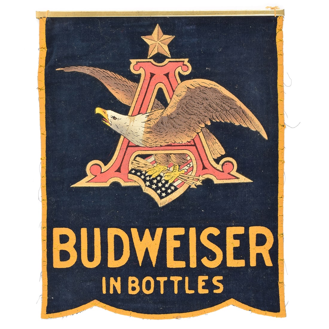 Budweiser In Bottles Pre-Prohibition Velvet Cloth Banner (1 of 2)