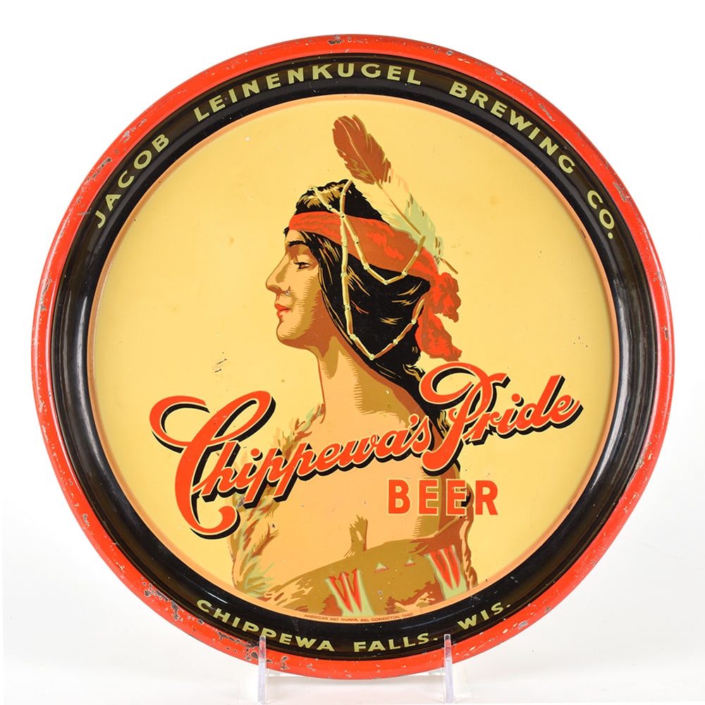 Chippewa Pride Beer 1930s Serving Tray LEINENKUGEL (1 of 2)