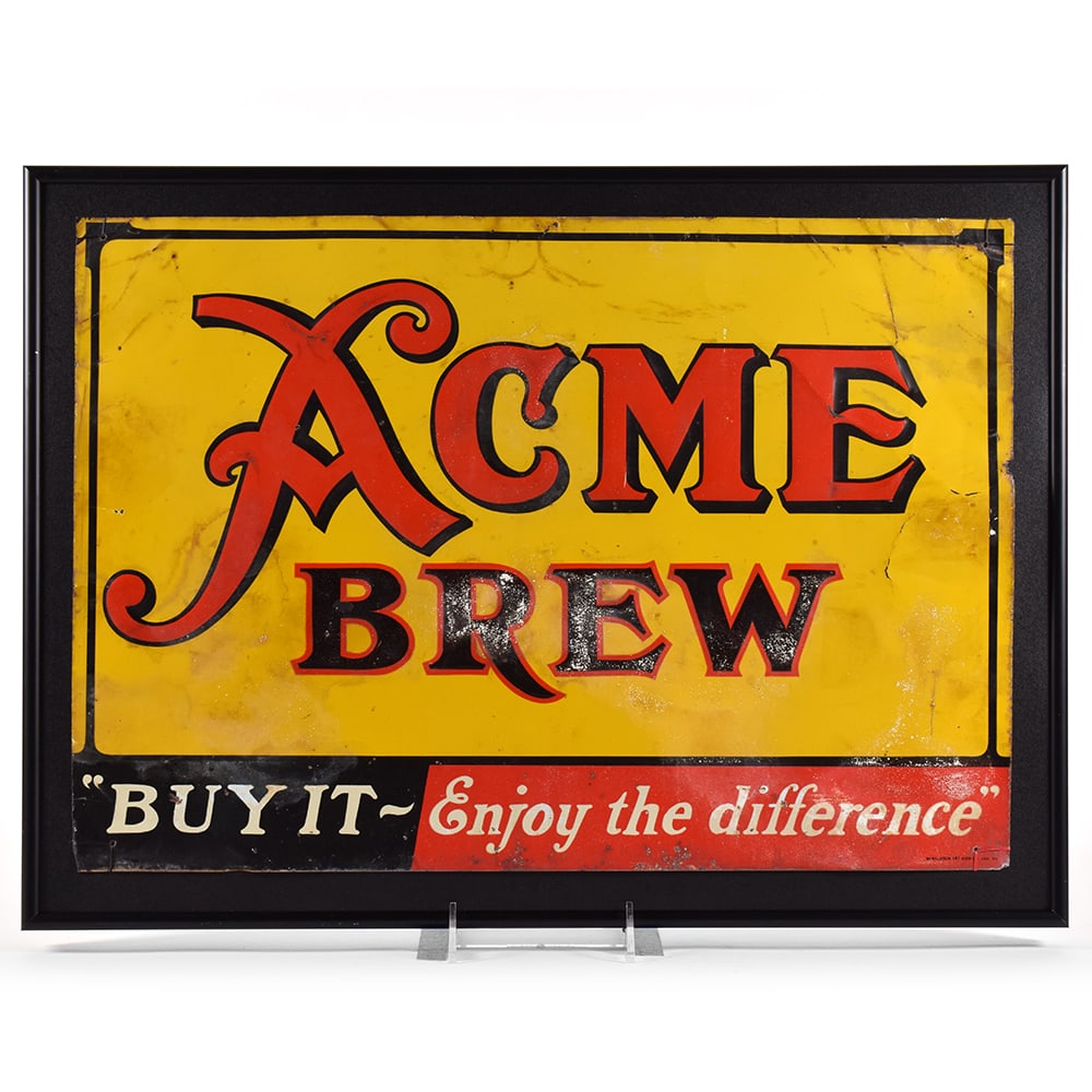 ACME Brew Prohibition Era Tin Sign (1 of 2)