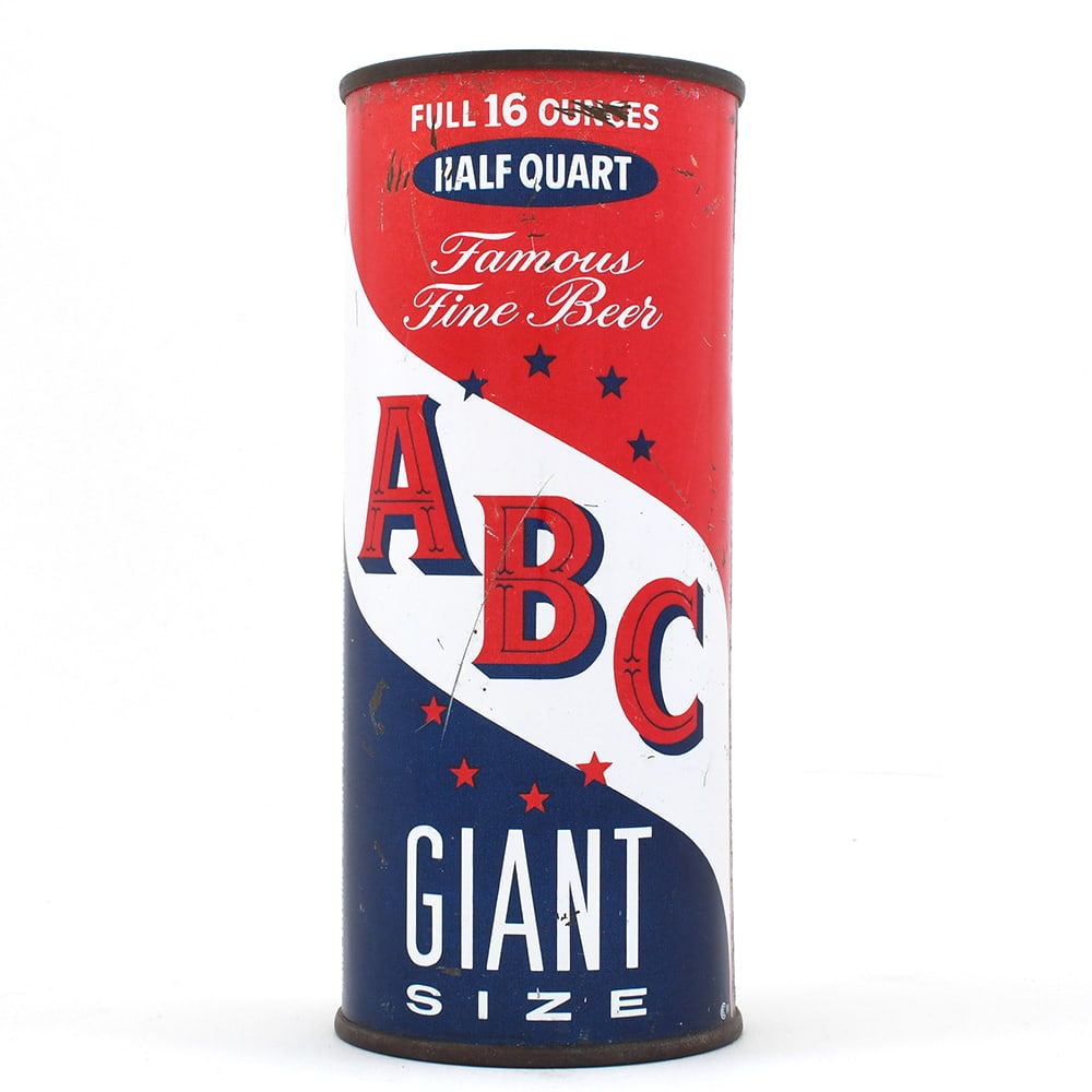 ABC Beer 16 Ounce Flat Top HALF QUART GIANT TOUGH 224-1 (1 of 6)