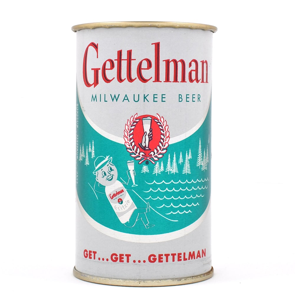 Gettelman Beer Drinking Cup Flat Top SATIN GETTELMAN BREWING CORP UNLISTED MINTY (1 of 6)