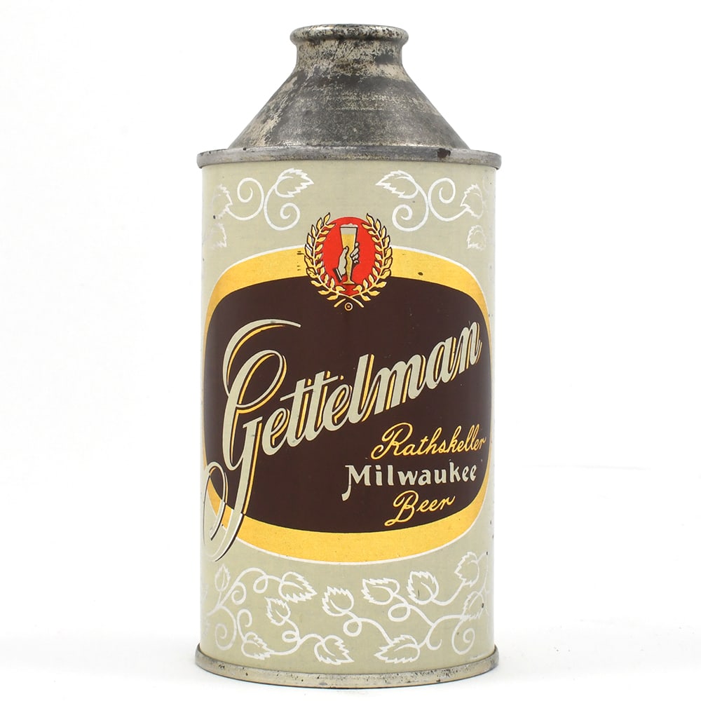 Gettelman Rathskeller Milwaukee Beer Cone Top 164-24 EXCELLENT (1 of 6)
